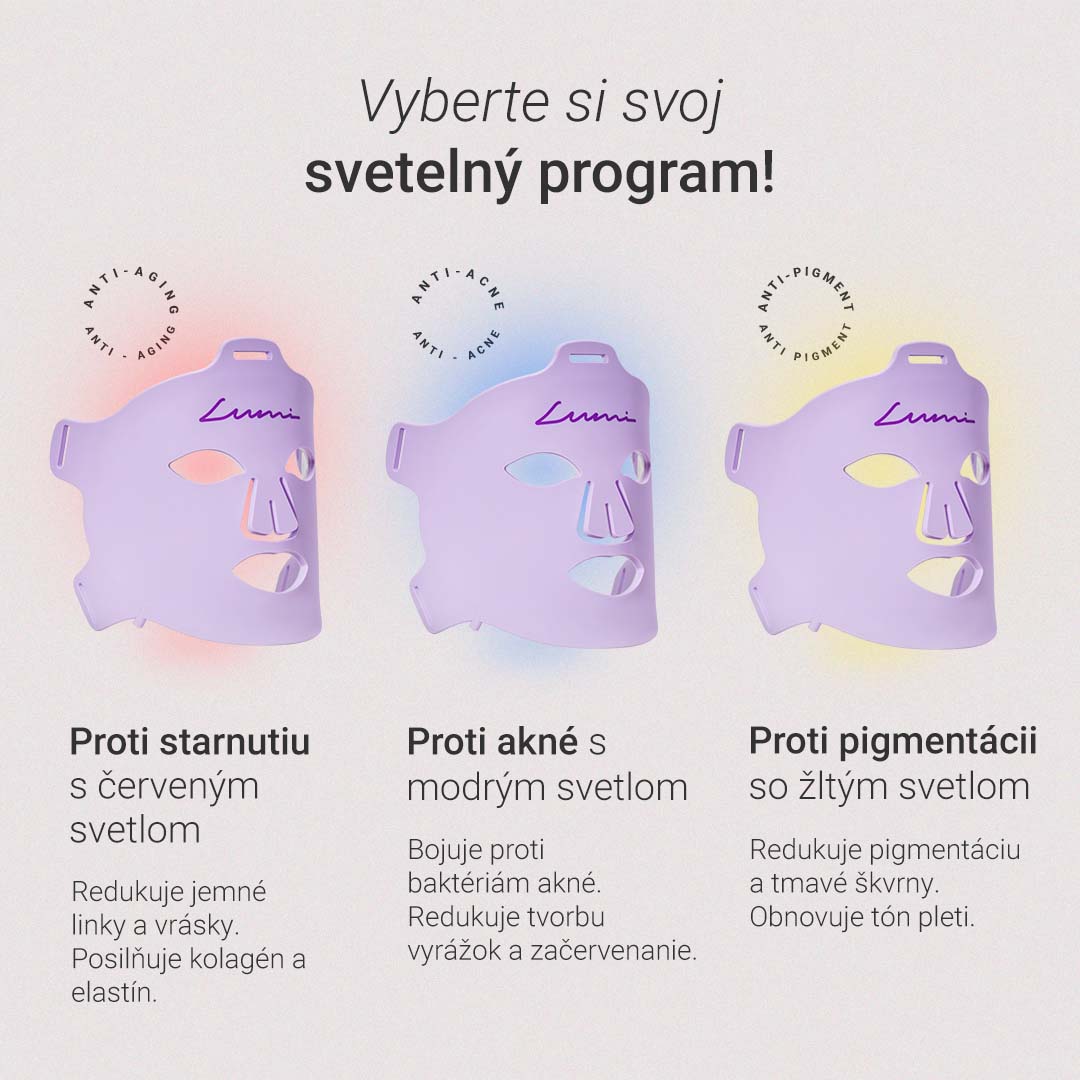 Svetelná terapeutická maska Lumi